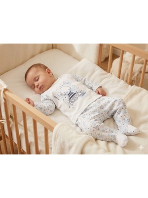 Yağmur Giyim Elbebek Dreams Fil Desenli %100 Pamuk 2 Parça Hastane Çıkışı Seti 400