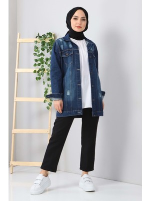 Missvalle Düğmeli Kot Ceket Koyu Kot 6009