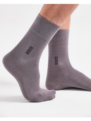Bolero Erkek Premium Dikişsiz Yazlık Bambu Çorap Füme