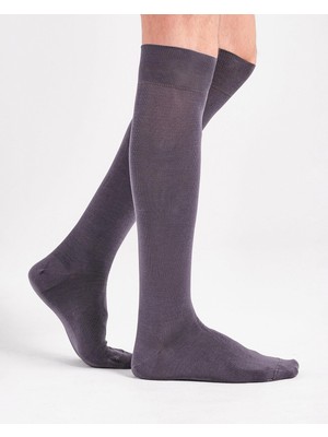 Bolero Erkek Uzun Takım Elbise Çorabı Füme