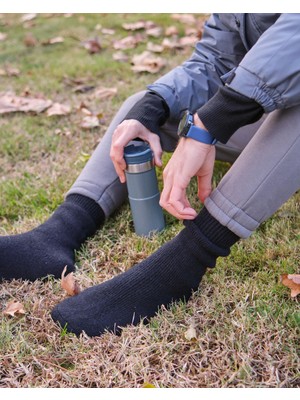 Bolero Erkek Termal Outdoor Yünlü Çorap Siyah