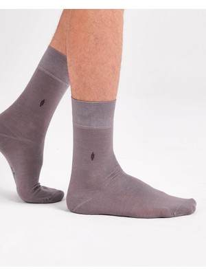 Bolero Erkek Premium Dikişsiz Yazlık Bambu Çorap Füme