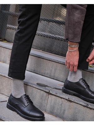 Bolero Erkek Premium Dikişsiz Bambu Çorap Gri