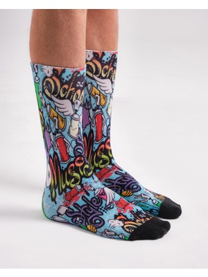 Bolero Old School Graffiti Tasarım Çorap