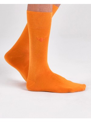 Bolero Turuncu Renkli Düz Merserize Çorap