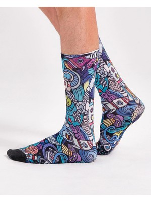 Bolero Space Crew Graffiti Tasarım Çorap