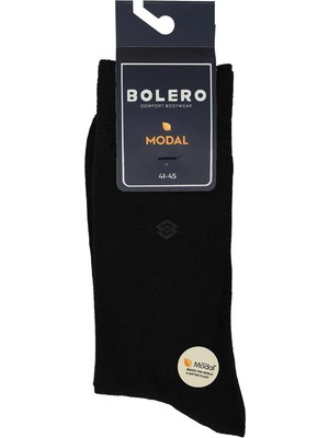 Bolero Erkek Premium Dikişsiz Modal Çorap Siyah