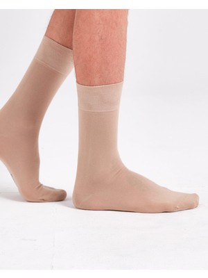 Bolero Erkek Premium Dikişsiz Yazlık Bambu Çorap Bej