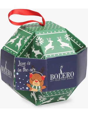 Bolero Erkek Yılbaşı Ayı Desenli Çorap Hediye Kutulu