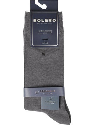 Bolero Erkek Premium Dikişsiz Pamuk Çorap Füme Renkli Kare Desen