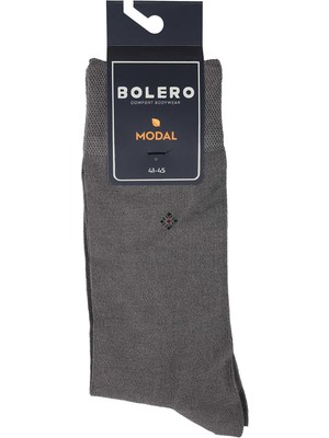 Bolero Erkek Premium Dikişsiz Modal Çorap Füme