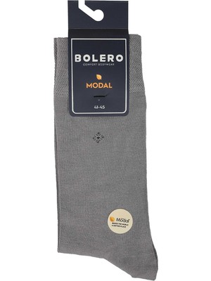 Bolero Erkek Premium Dikişsiz Modal Çorap Gri