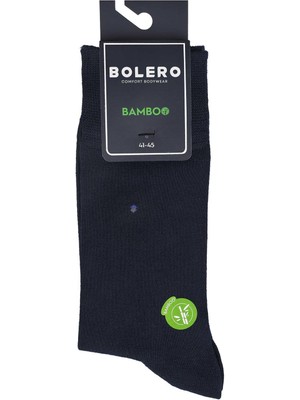 Bolero Erkek Premium Dikişsiz Bambu Çorap Lacivert Simetri Desen