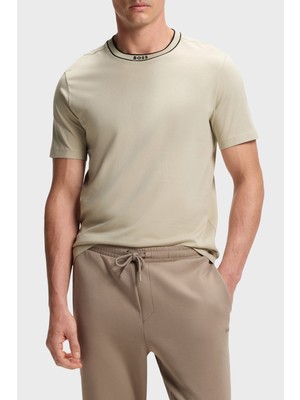 Boss Logolu % 100 Pamuk Regular Fit Bisiklet Yaka T Shirt Erkek T Shirt 50554862 272