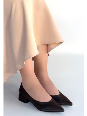 Getittir Ferla Acı Kahve Cilt Topuklu Ayakkabı - Lisinya