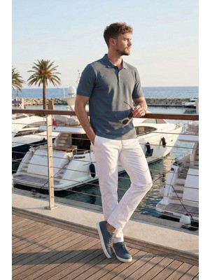 Buratti % 100 Pamuk Regular Fit Düğmeli Polo Yaka T Shirt Erkek Polo Yaka T Shirt 5902127