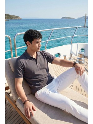 Buratti Pamuklu Regular Fit Düğmeli Polo Yaka T Shirt Erkek Polo Yaka T Shirt 5902127