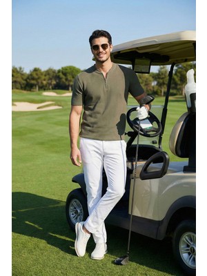 Buratti Pamuklu Regular Fit Yarım Fermuarlı T Shirt Erkek T Shirt 5902653