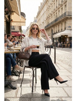 Lela Desenli Regular Fit Uzun Kollu Gömlek Bayan Gömlek 6773200