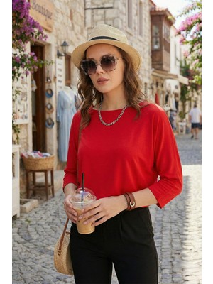 Lela Bisiklet Yaka Truvakar Kol Bluz Bayan Bluz 5861416Y