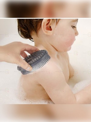 Feyza Design Çift Taraflı Vücut Masaj Fırçası, Sırt Kese, Banyo ve Bebek Masajı
