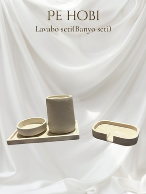 Feyza Design Şık ve Kullanışlı 4’lü Banyo Seti, Hijyen ve Konfor Için Ideal