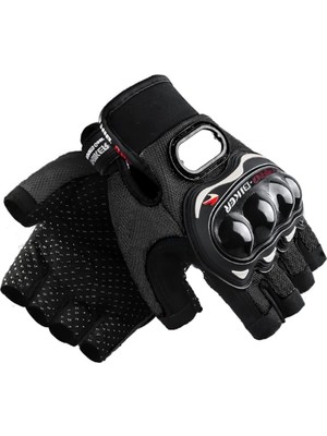 Probiker XL Siyah Eldiven Yarım Motosiklet Eldiveni Korumalı