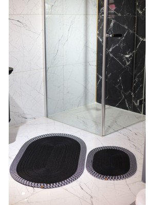 Feyza Design Doğal Jüt ve Hasır Banyo Paspas Takımı, Bohem ve Iskandinav Tarzı