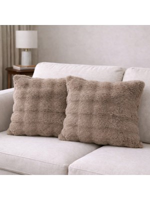 Nevore Home Ultrasoft Peluş Dekoratif Kırlent Kılıfı 2’li Set 40X40CM - Yumuşak Dokulu