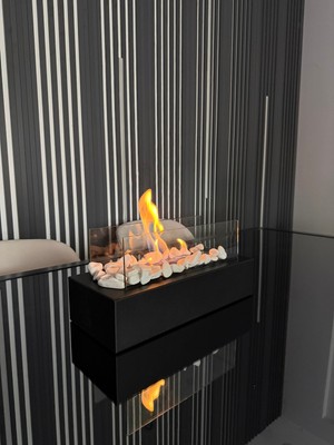 Özgürce Şömine Tasarımı, Dekoratif ve Bioethanol Yakıtlı Metal Masaüstü Hediye