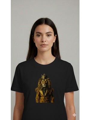 Elif Tarakçı Butik Kral Figürlü Pamuklu Tişört