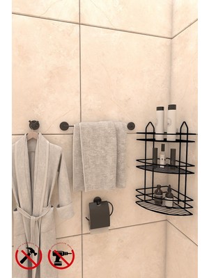 Feyza Design Siyah EK03 Uzun Havlu ve Bornoz Takımı, Şık ve Konforlu Set