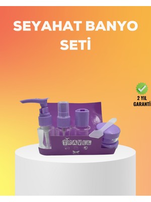 Feyza Design Pratik 5 Parça Seyahat Bakım Seti, Sızdırmaz ve Şeffaf Kapaklı, 30ML