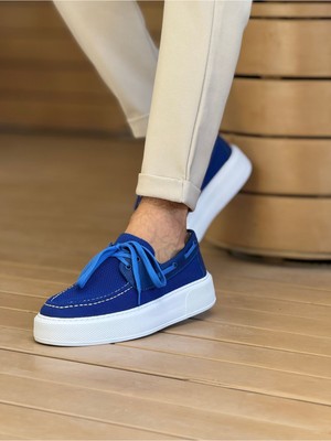 Aesco MN2602 - Triko Erkek Ayakkabı Mavı