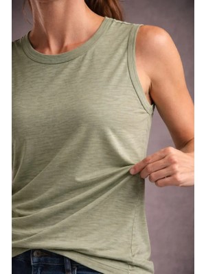 Nidam Butik Flamlı Kumaş Sıfır Kolsuz Atlet Basic Spor Üst, Günlük ve Fitness Kullanımına Uygun - Mint Yeşili