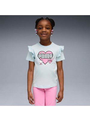 Puma Puma x Hk&fr Ruffle Kız Çocuk Mavi Tişört