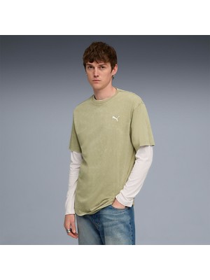 Puma Essentials Elevated Wash Erkek Yeşil Tişört