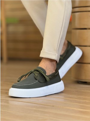 Aesco MN2602 - Triko Erkek Ayakkabı Hakı