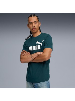 Puma Essentials No 1 Logo Erkek Yeşil Tişört