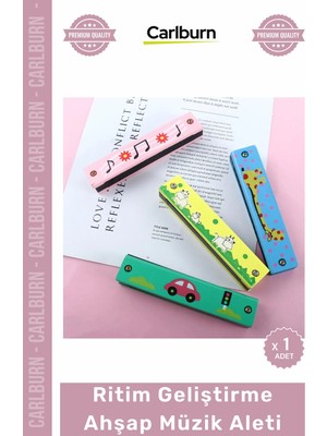 Carlburn #müzikaleti Doğal Ağaç Yapı Sağlam Dayanıklı Ritim Geliştirme Eğitimi Renkli Çocuk Ahşap Müzik Aleti