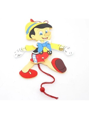 Ankaverse Ahşap Salanan Pinokyo Figürü