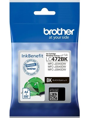SARVONA Brother LC472BK Black Siyah 550 Sayfa Kartuş MFC-J2340-J3540-J3940