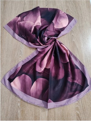 Cadde Dükkanı Büyük Çiçek Desenli Şal Mor