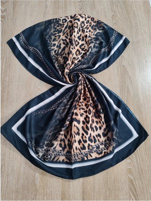 Cadde Dükkanı Kaplan Desenli Şal Siyah Kahve