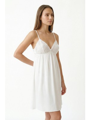 Penti Kırık Beyaz Bridal Charming Gecelik