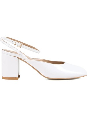 Fabrika Beyaz Kadın Topuklu Ayakkabı Agıl-Ayela