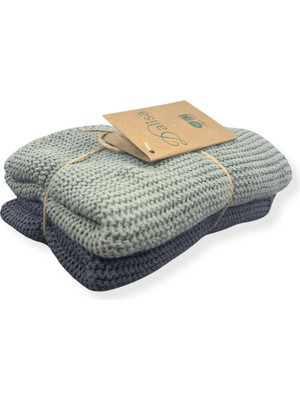 Dalisa Carmen Örme Pamuk El Havlusu 2 Li Su Emici Kurulama Bezi 30X50 cm