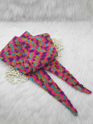 Happy Handmade Viral Pamuklu Kruvasan ATKI/1.20CM Mini Atkı/kruvasan Atkı/sophie Scarf/trend Atkı/atkı/hediyelik