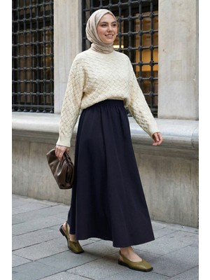 inStyle Cepli Kloş Duble Lacivert Etek