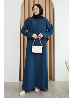 inStyle Parlak Boncuk Taşlı Indigo Ferace